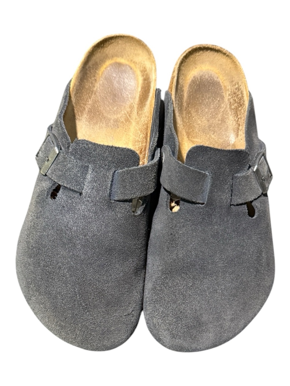 Birkenstock Suede Slip-On Clog in Dark Gray